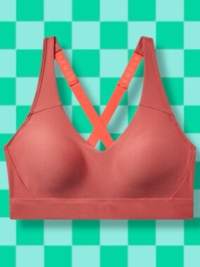 Under Armor Fitted Vanish Adjustable Unlined Criss Cross Athletic Sports Bra M